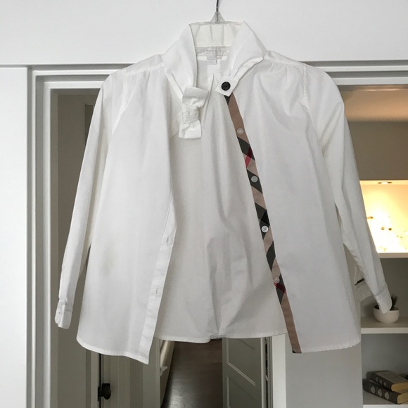 Burberry Other - Burberry Girls 7Y Button Shirt with Bow